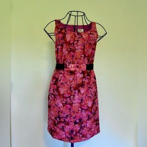 LOFT Vibrant Pink and Purple Mini Dress